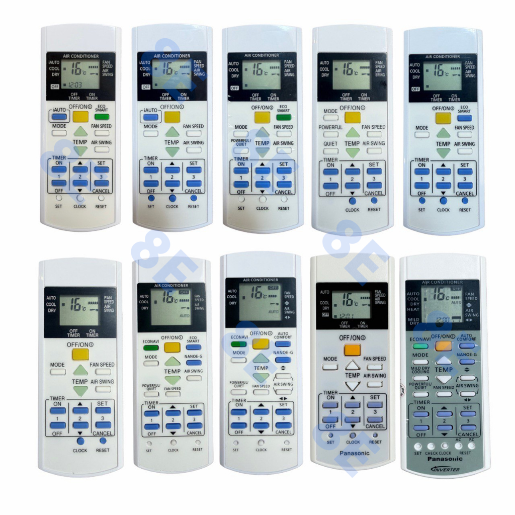 Varian Remote AC JMC Pengganti Remot AC PANASONIC 4461 4185 A75C3865 3623-1 A75C3623 4161 A75C3269 A