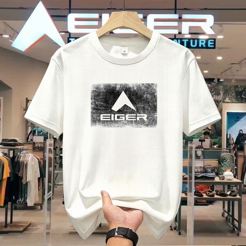 COD Kaos Kaos Pria Bergaya dengan Kerah Bulat dari Katun Combed Ukuran Besar yang Laris Manis dari E