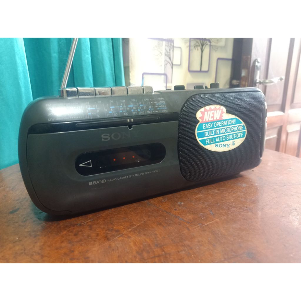 compo tape radio sony cfm-155s tape normal radio kurang peka siap bernostalgia