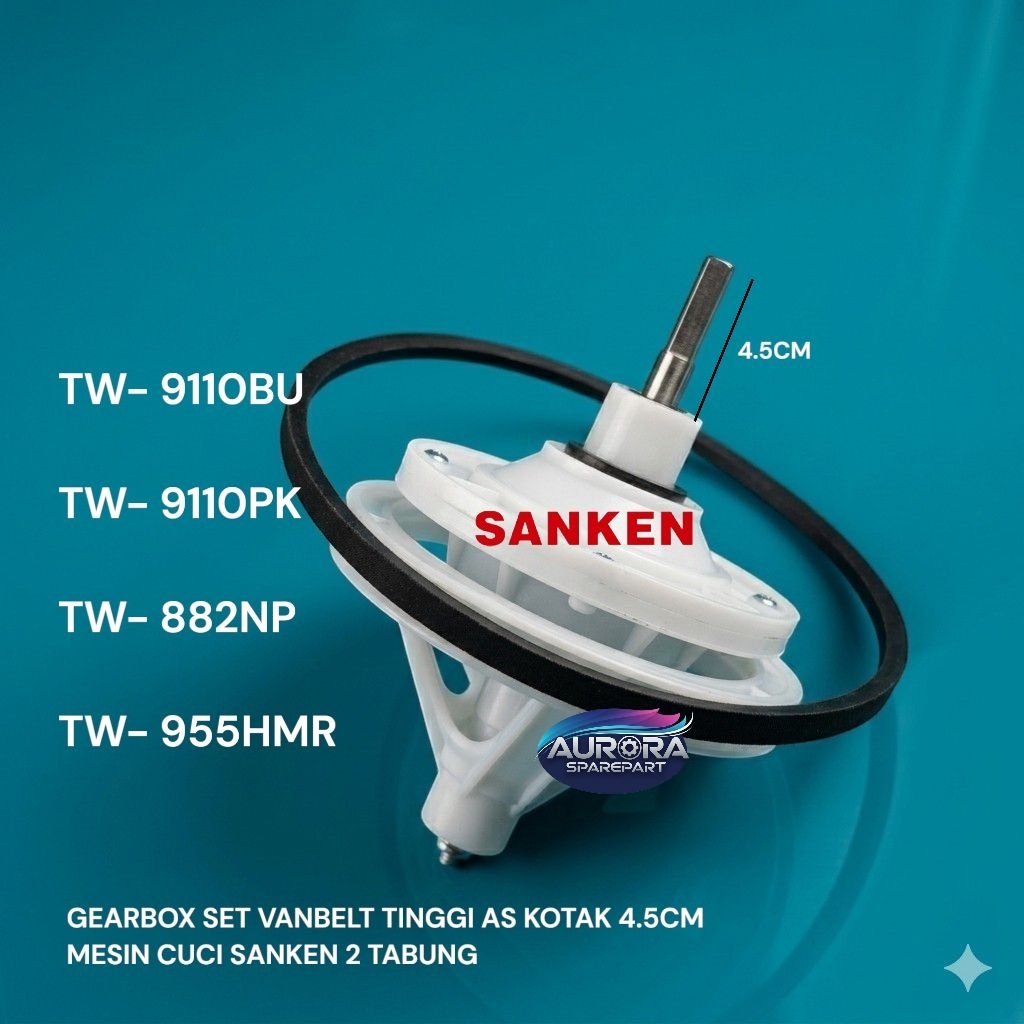 Gearbox Set VANBELT Sanken As KOTAK TINGGI 4.5CM TW-9110BU TW-9110PK TW-882NP TW-955HMR