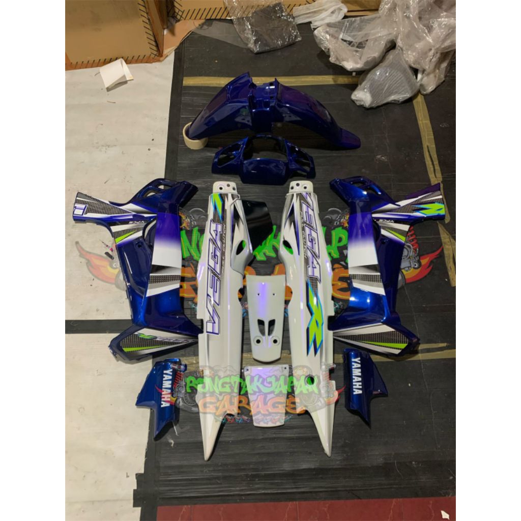 Full Set Bodi Halus Vega R Lama Biru Putih Lembayung Ungu Cover Body Vega R Lama Biru Putih Lembayun