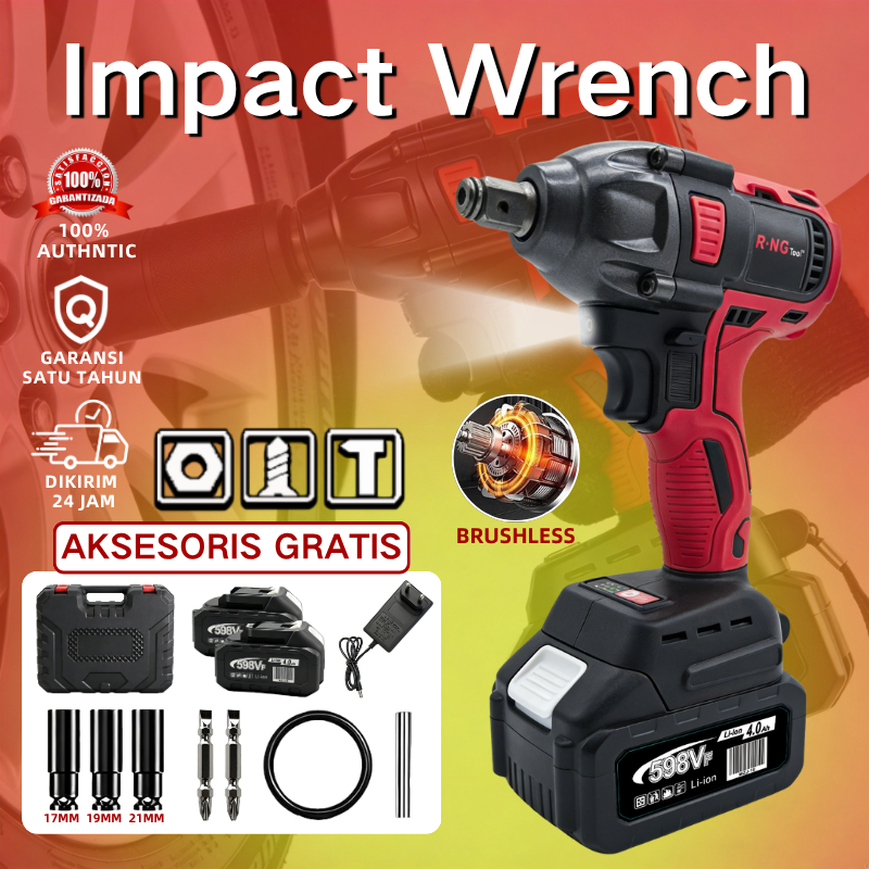 RNG impact wrench impek impact baterai bor impact baterai Untuk Baut Mobil/Bor cas murah Bor Impact 
