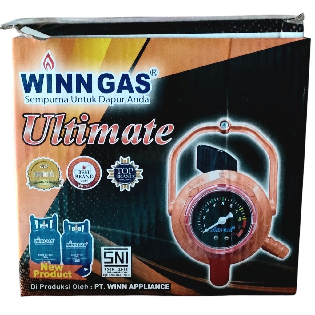 Winn W800M Gas Regulator Ultimate Pengunci Ganda - Regulator Gas Tekanan Rendah Anti Bocor SNI