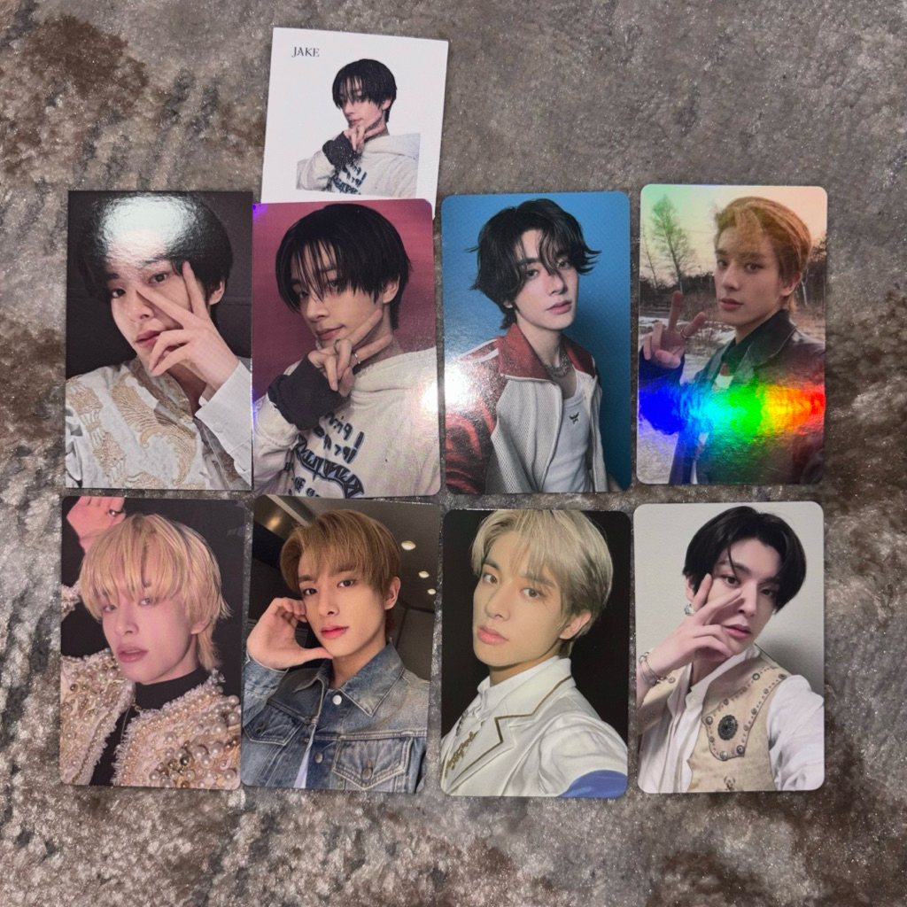 Photocard Jake Enhypen Official, JAKE PWS DARK BLOOD, JAKE POB ORANGE BLOOD, JAKE M2U DARK BLOOD, JA