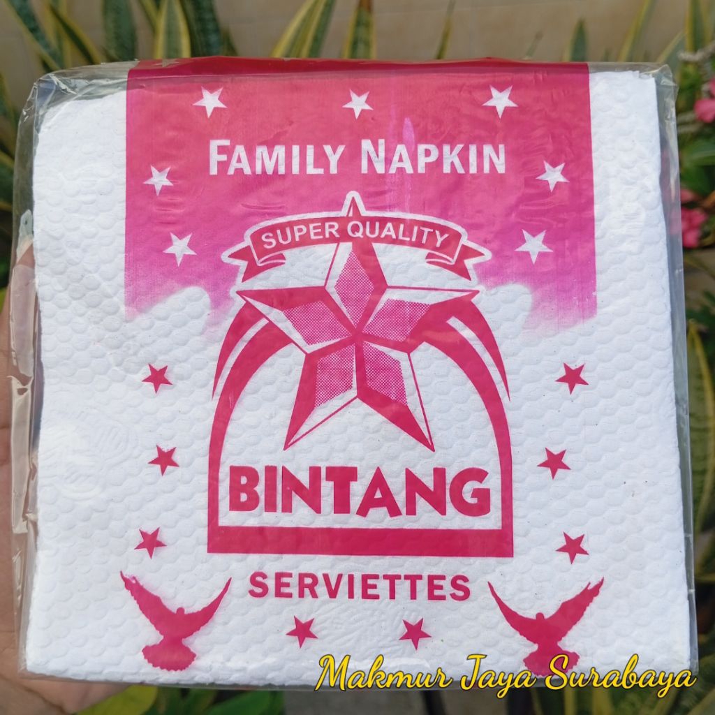 Napkin Bintang/Tisu Kasar Untuk Makan/Tisu Napkin/Tisu Sendok Garpu/Tisu Makan Putih/Tisu Kertas