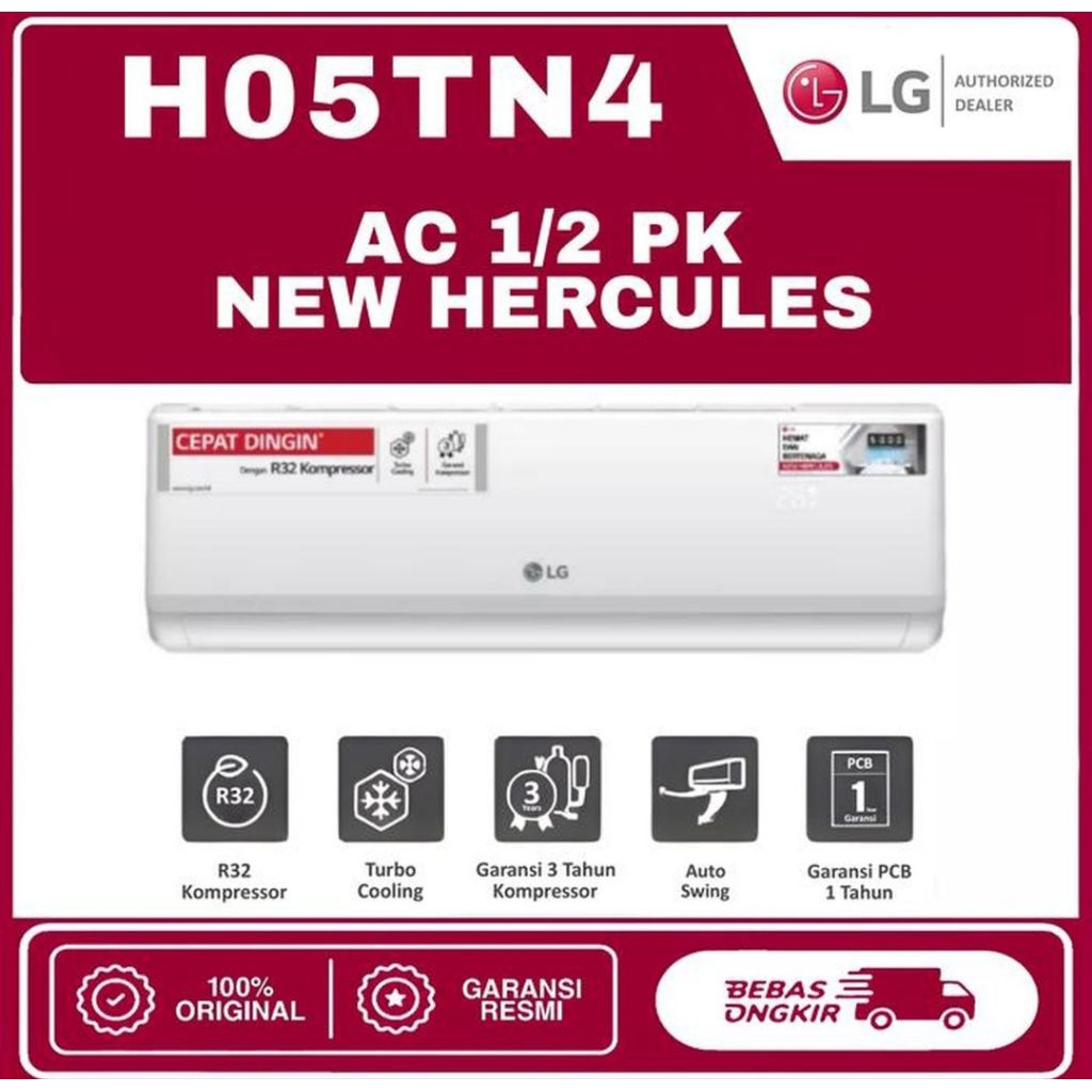 AC LG 1/2PK LOW WATT GARANSI RESMI NASIONAL