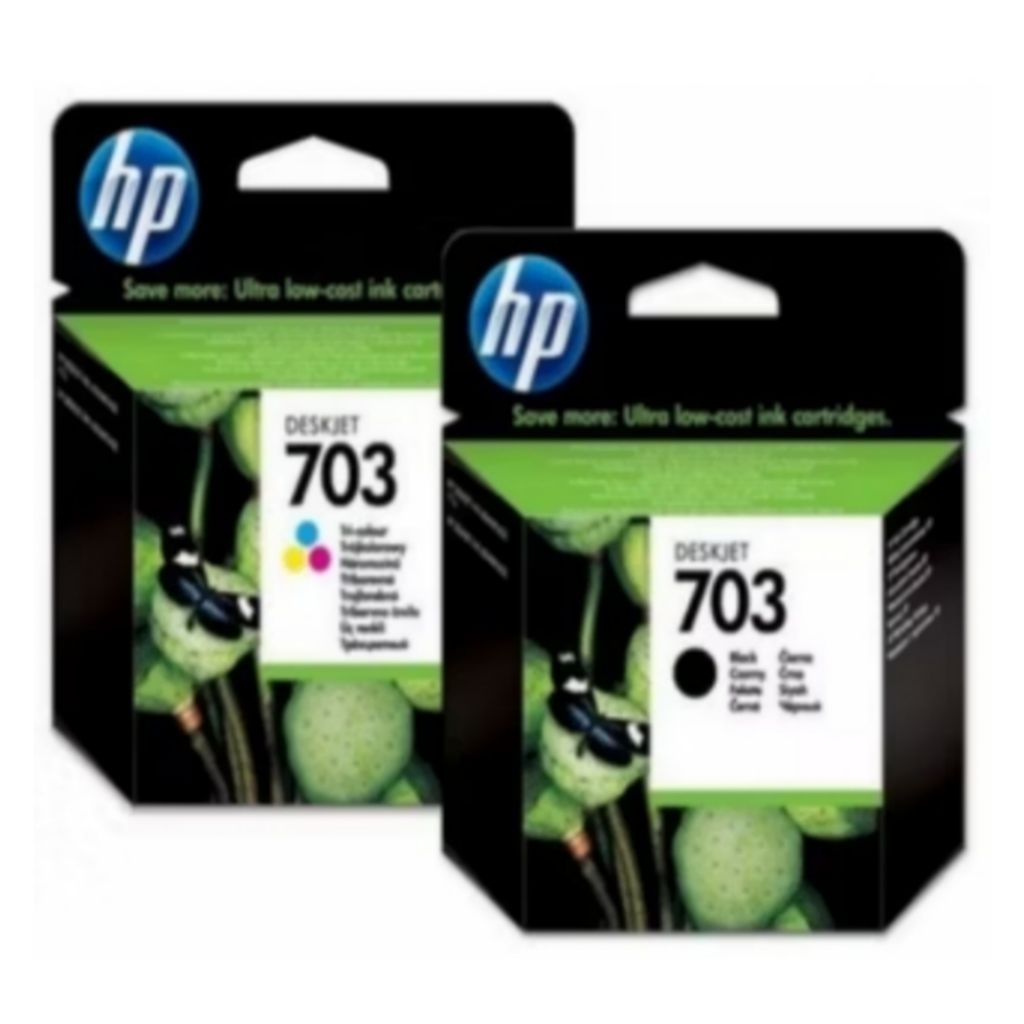 TINTA CARTRIDGE HP 703 BLACK & COLOR ORIGINAL FOR Printer HP Deskjet D730, F735 All-in-One, Deskjet 