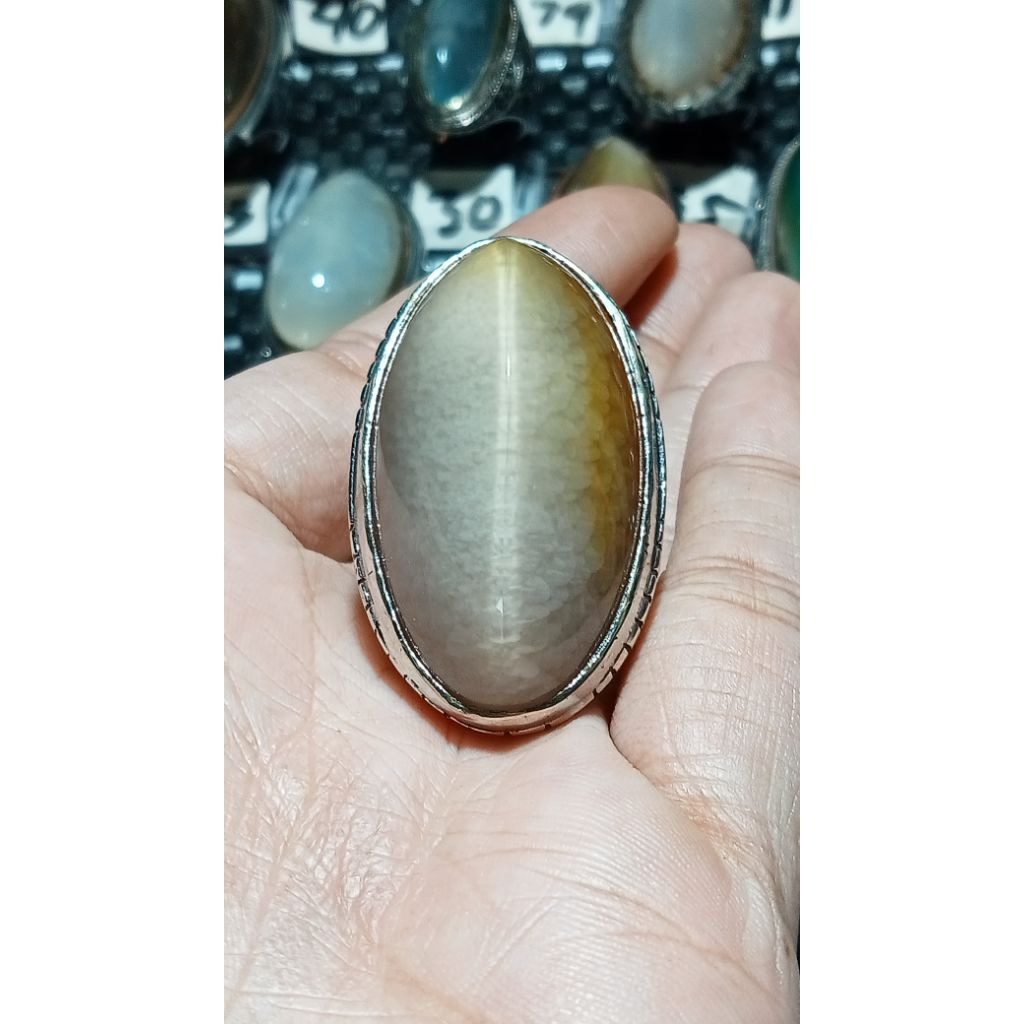 cincin batu pandan oli giwang mengair