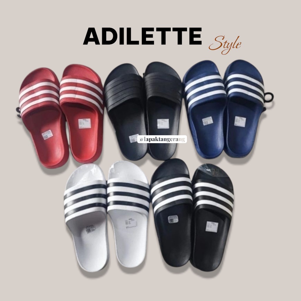 Sandal Pria AD Adilette Slide Sandal Flip Flop Sendal Selop Sol Tebal Ringan Nyaman Dipakai