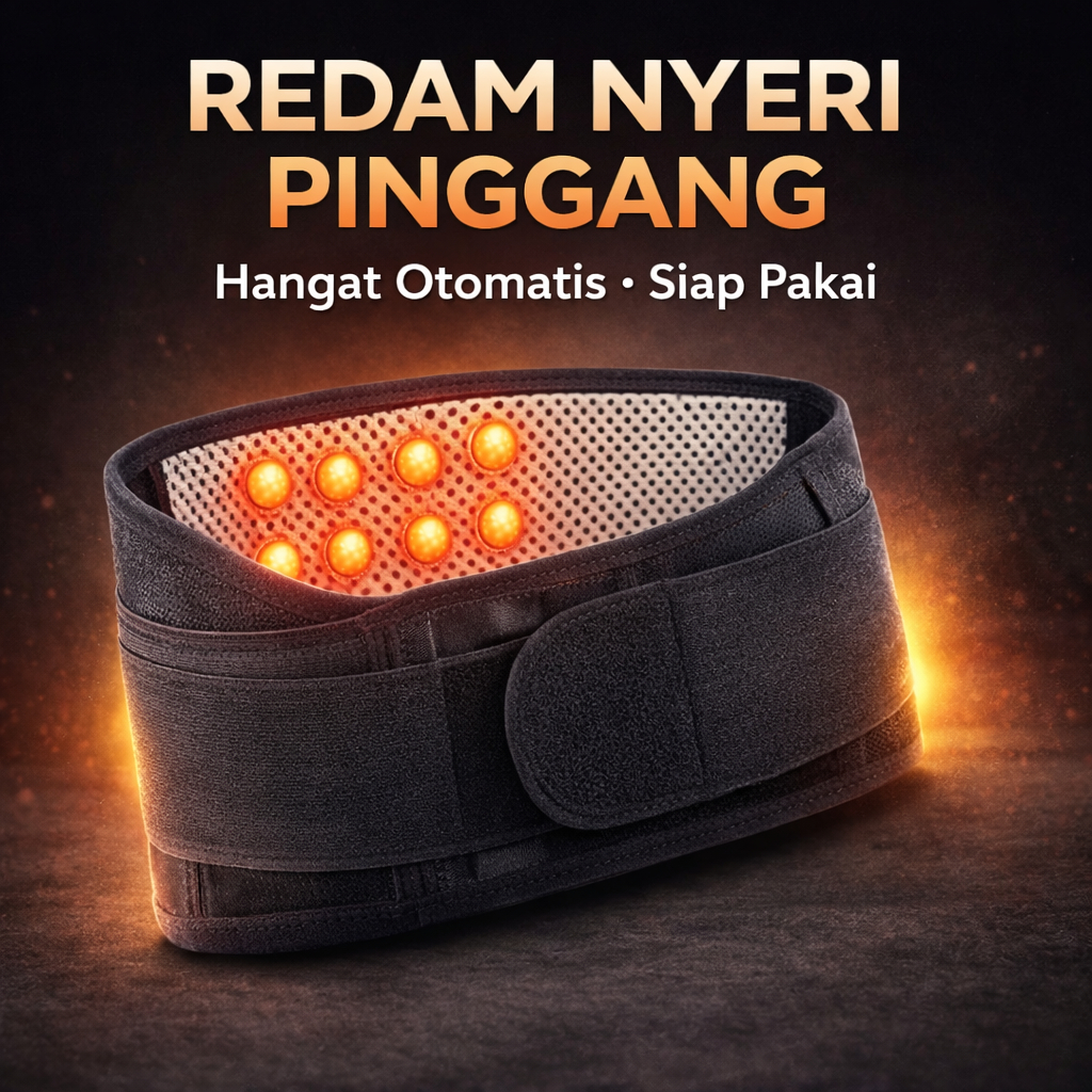 Korset Pinggang Terapi Pemanas Magnetik Tourmaline Sabuk Terapi Pinggang Nyeri Otot Sakit Pinggang S