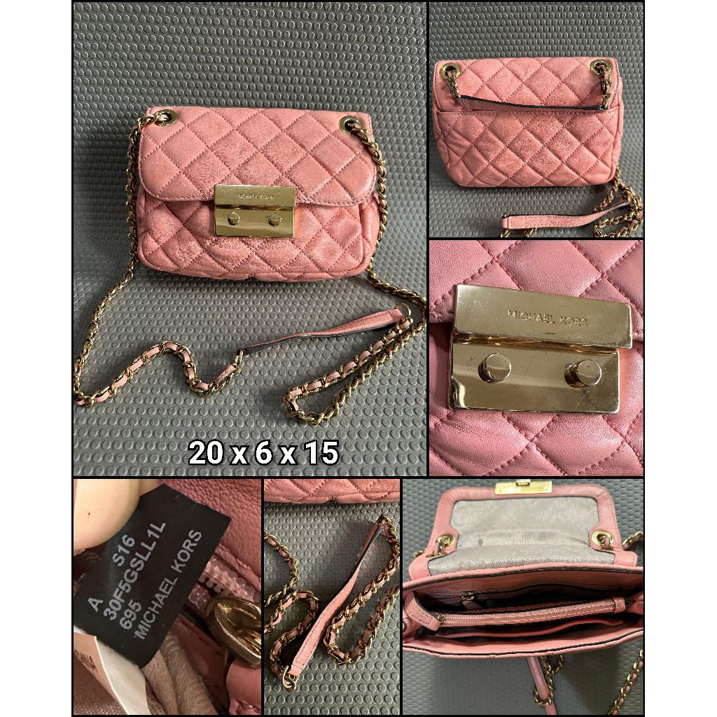 tas slempang sling bag MK pink sz 20*6*15