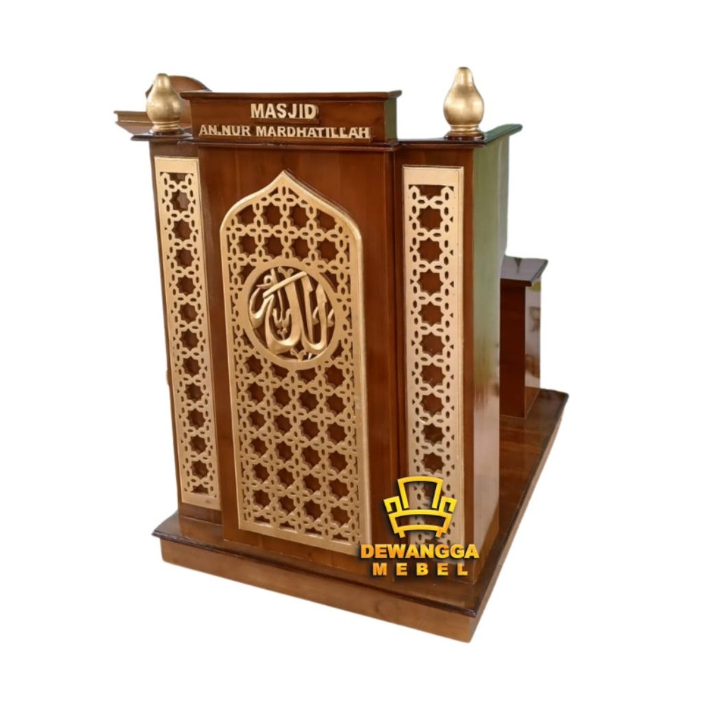 mimbar masjid - mimbar podium jati - podium mimbar