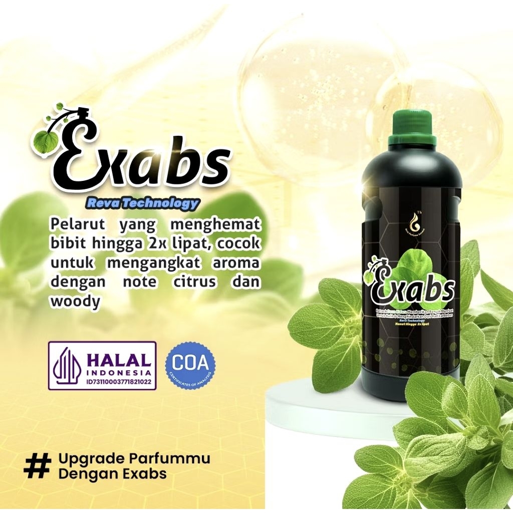 Exabs exrack daun Bidara pelarut parfume Halal original repack 100ml