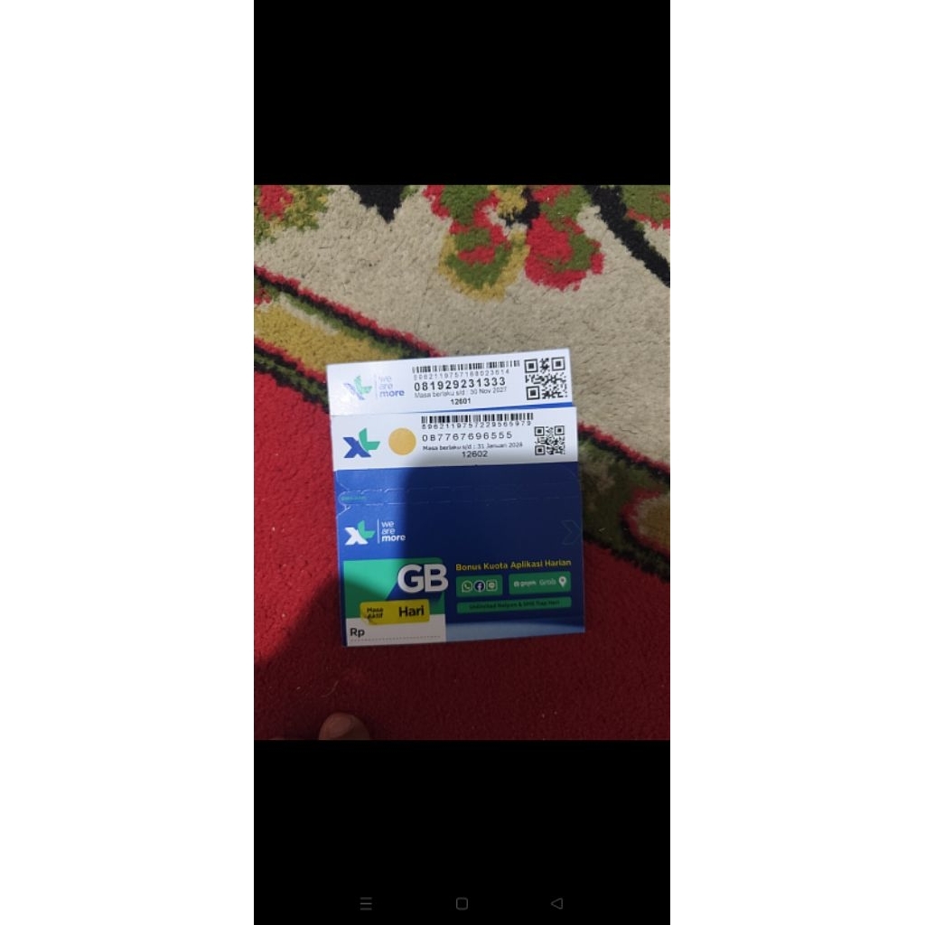 nomor cantik XL triple akhir. sudah ada kuota 3gb, exp Januari 2027
