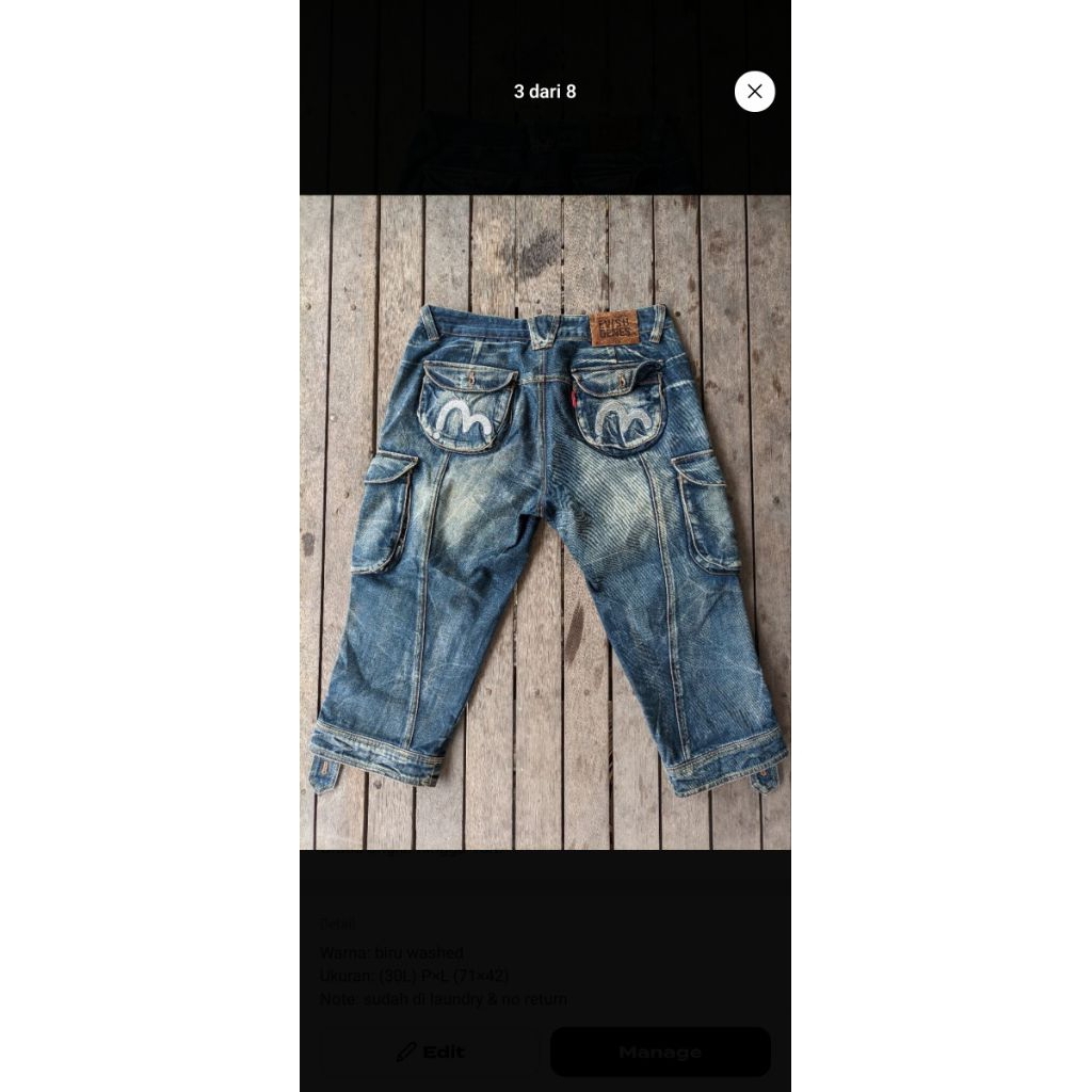 EVISU Jorts denim