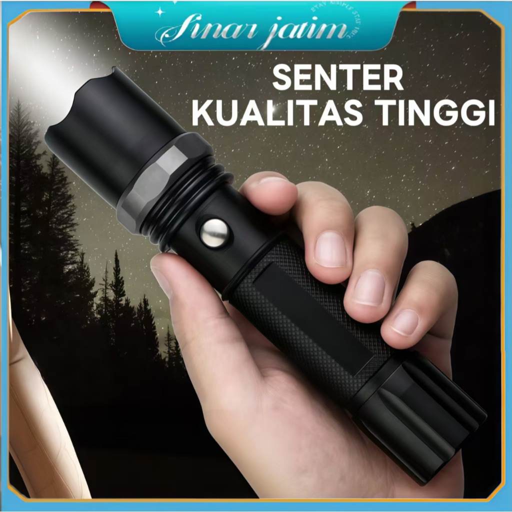 Senter Cas Police Swat 99000W Lampu Emergency Darurat Lamp Led Super Terang Jarak Jauh Original
