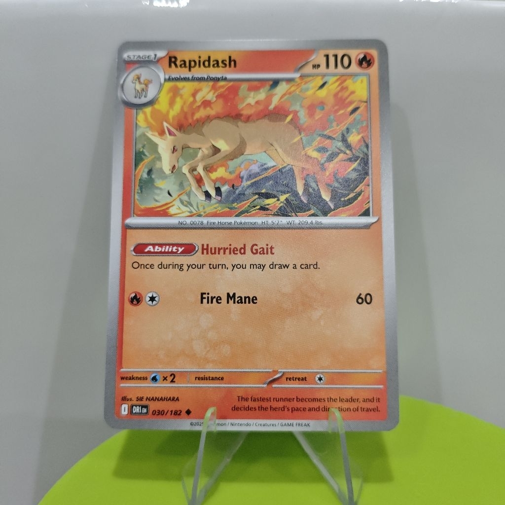 Kartu Pokemon Rapidash DRI 030/182 Bahasa English
