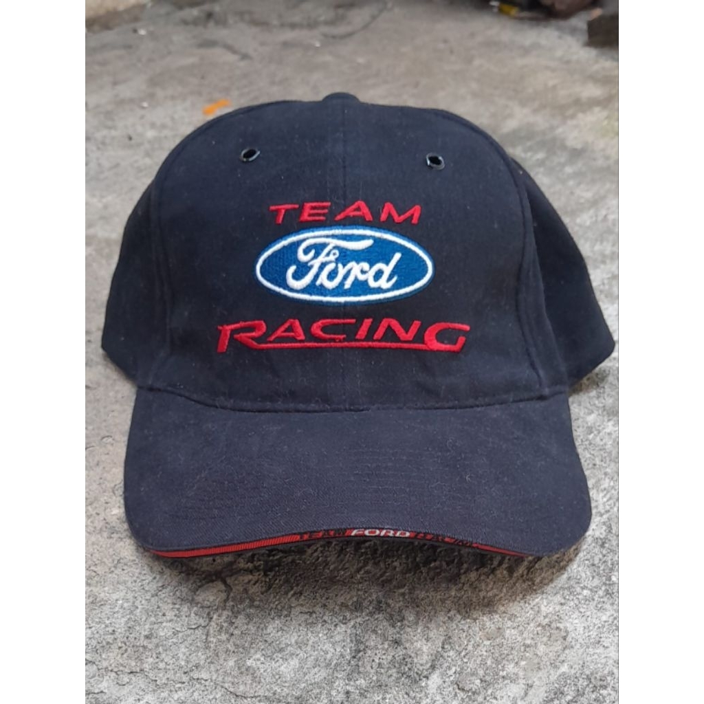 Topi vintage Team Ford Racing Charter Member Snap Back Black Logo hat