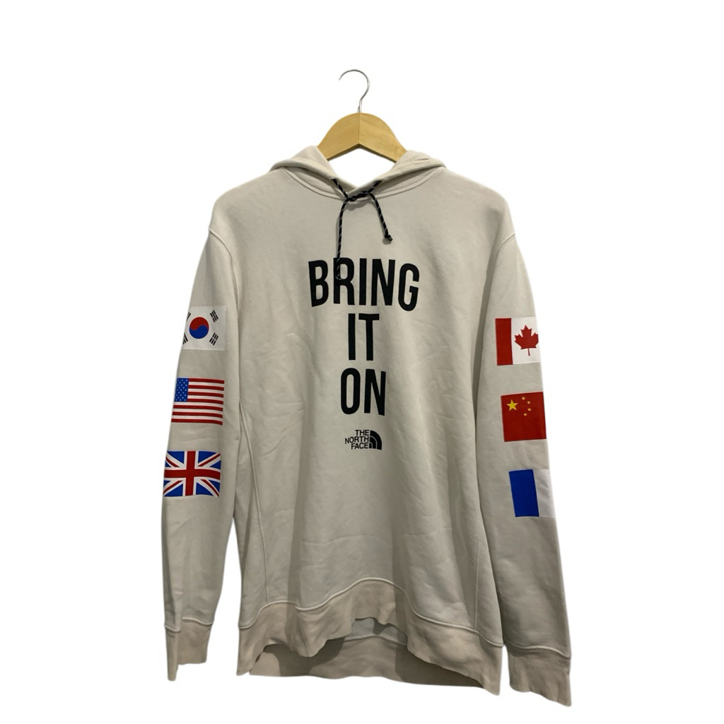 hoodie tnf world flag series putih sz XL (120-122*75)