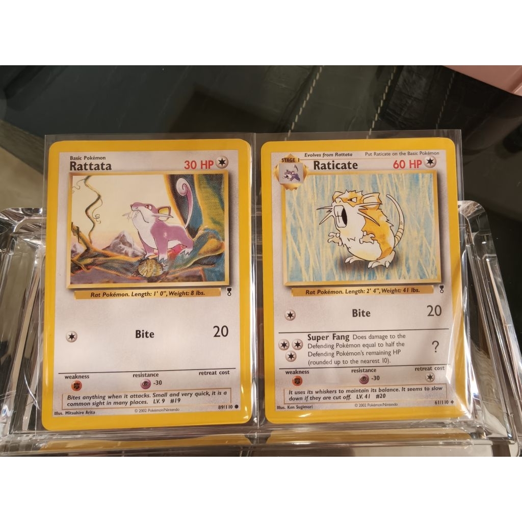 Rattata & Raticate 1 set TCG pokemon Vintage first edition