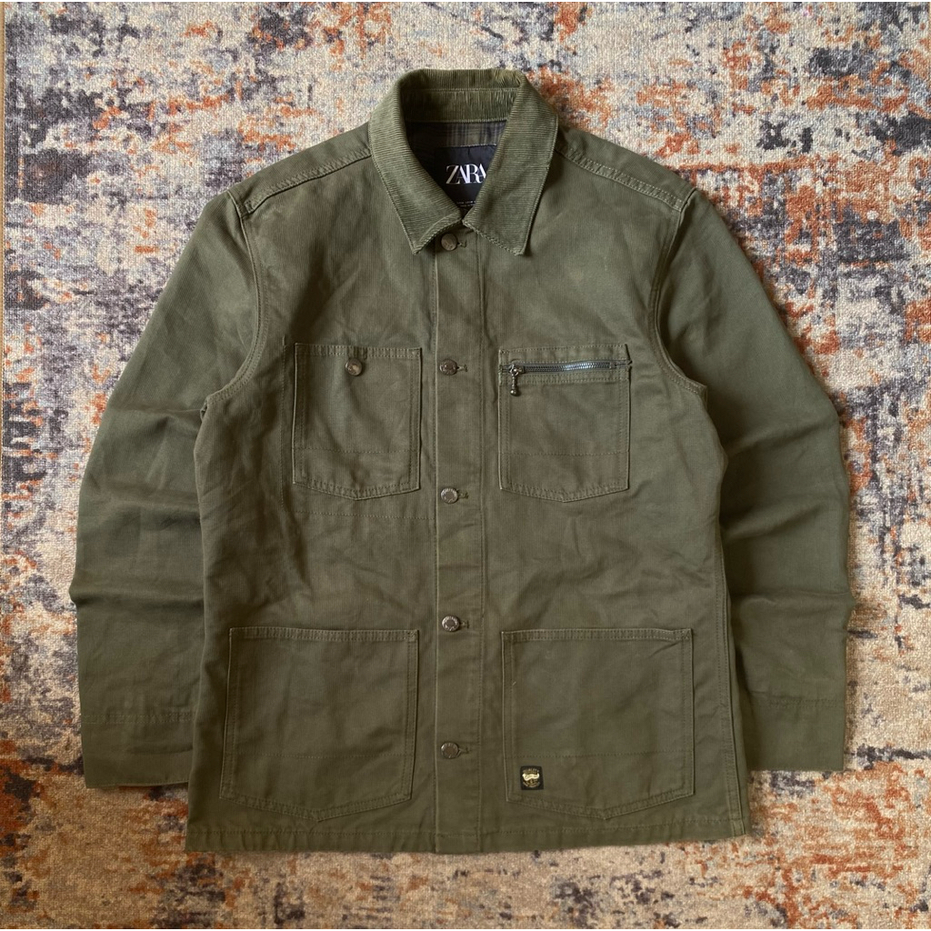 Zara military chore jacket army