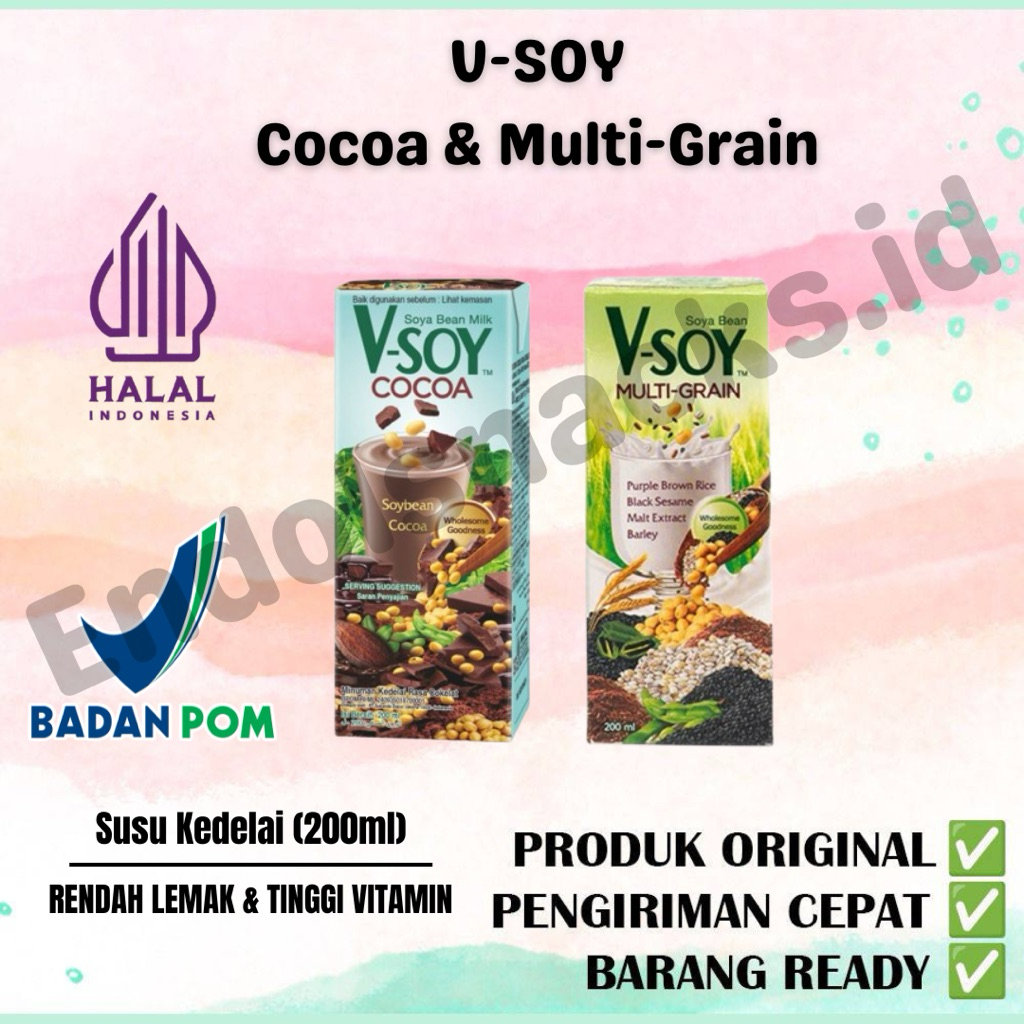 V-SOY VSOY V SOY MULTI-GRAIN / COCOA UHT 200ML