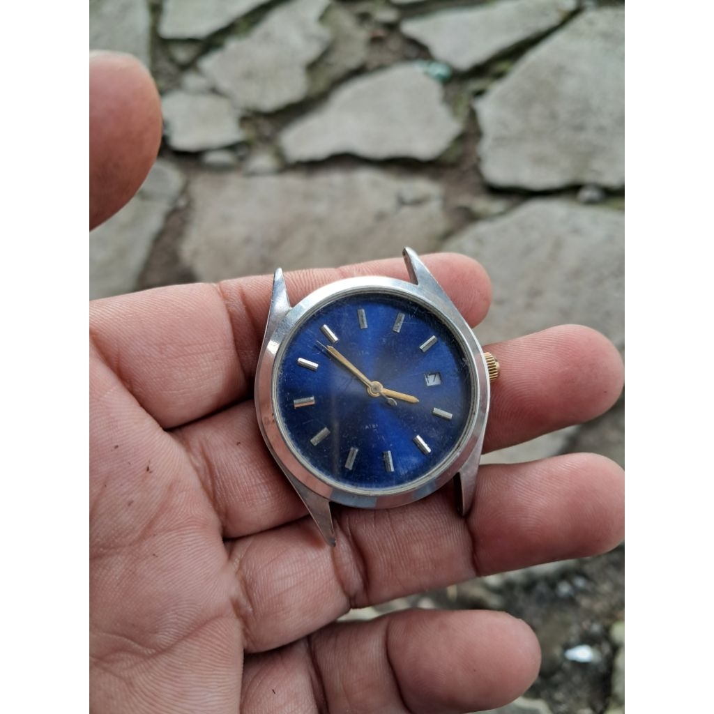 Jam Casio MTP 1181 dial biru original