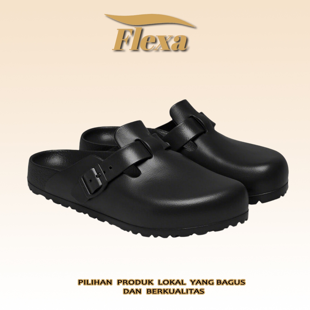 Flexa Korean Style Sendal Pria Sandal Slip On Karet Pria Cowok Sandal Birkenstock Sandal Size 36-44
