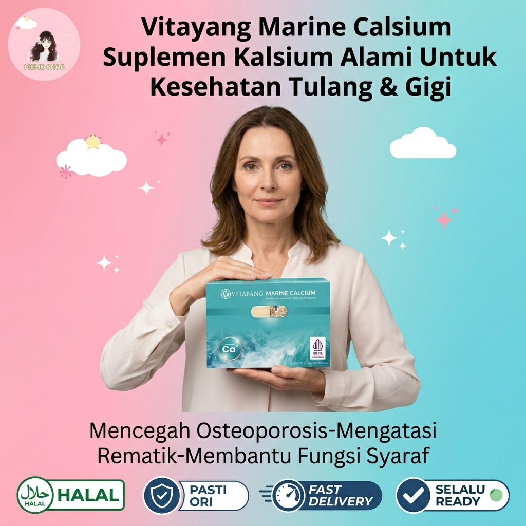 Calcium Marine Vitayang KK Indonesia Cegah Osteoporosis, Memperkuat Tulang dan Gigi