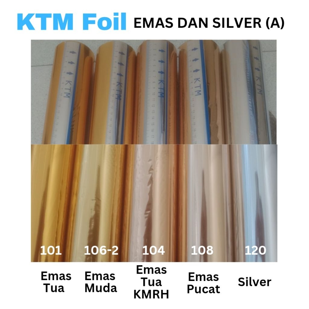 Hot Stamping Foil KTM Emas Silver