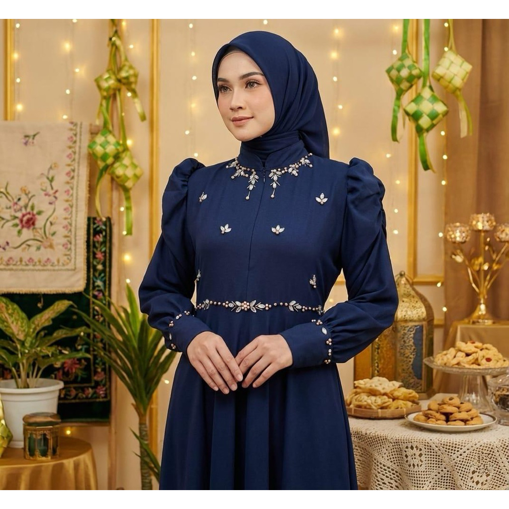Edisi terbaru - Gamis Kirana mute payet premium / maxi dress pesta kondangan / pakaian mulimah high 