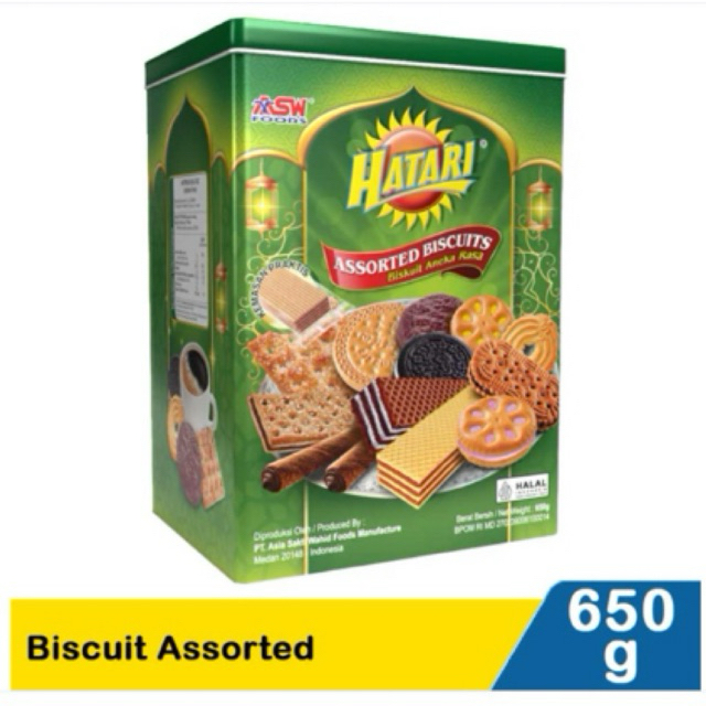 HATARI BISCUIT ASSORTED 650gr/HATARI BISKUIT ANEKA RASA/CEMILAN LEBARAN/HATARI MURAH/PARCEL MURAH/HA