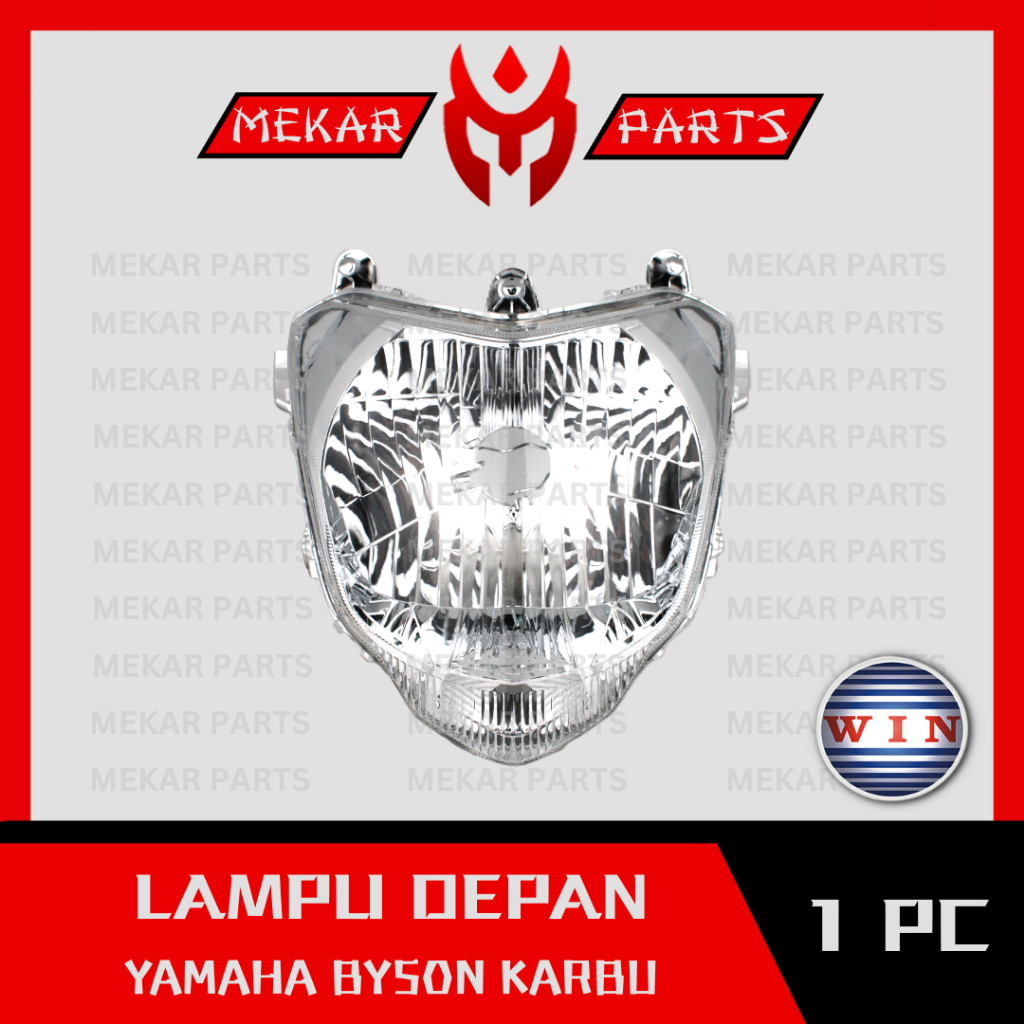 MEKAR-PARTS/WIN-LAMPU-DEPAN/REFLEKTOR/HEADLAMP/HEADLIGHT/MOTOR/YAMAHA/BYSON-KARBU/2010-2014/45P/GRAD