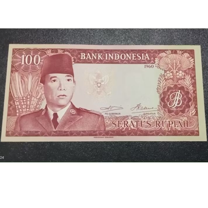 Uang Kuno 100 Rupiah Soekarno Th.1960 Gress