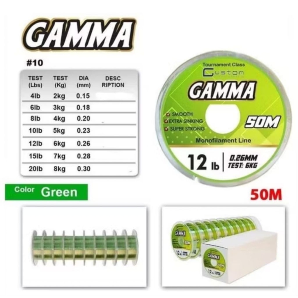 SENAR PANCING CUSTOM GAMMA PANJANG 50 METER