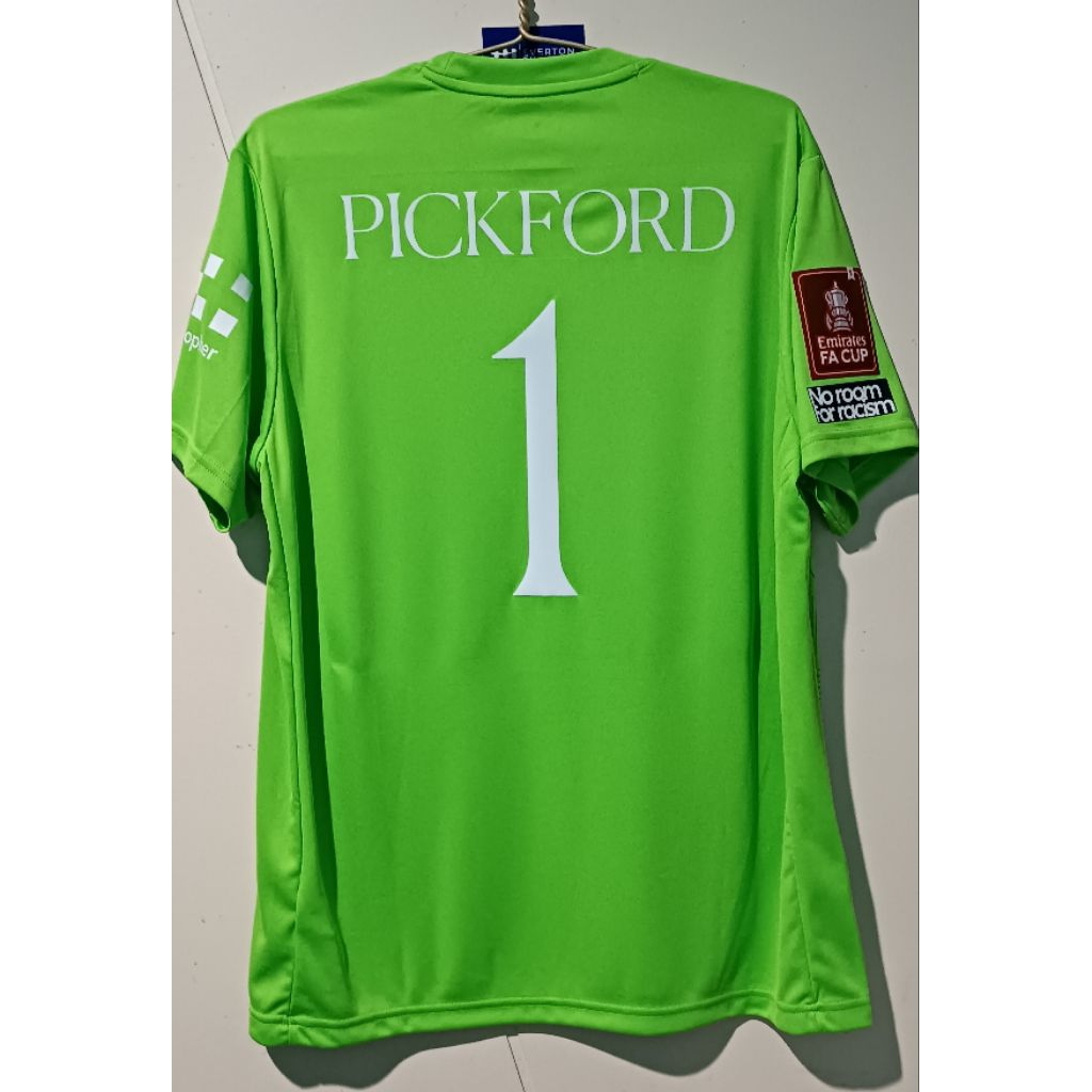 JERSEY EVERTON GK HOME 2024-25 SIZE L PICKFORD FA CUP SPONSORLESS BNWT