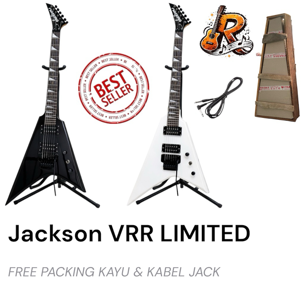 Gitar Elektrik Updown Jackson Flying V Limited Black Series