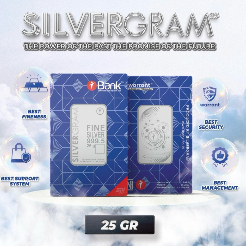 Silvergram 25 gram / Perak Batangan 25 gram