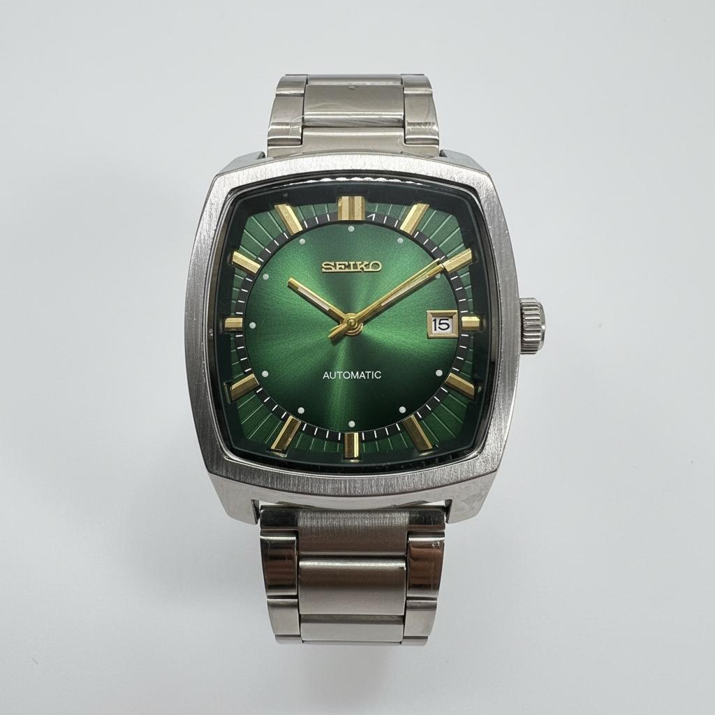 Jam Tangan Seiko Otomatis / Seiko Persegi Automatic Tanpa Baterai | Jam Pria / Wanita Stainless / Se