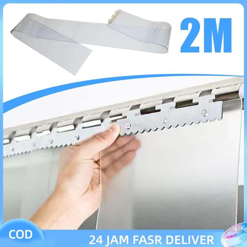 2m Tirai Pvc Pintu Tidak Beracun Gorden Pvc Tirai Tahan Lama Sangat Transparan Tirai Plastik Pvc Cur