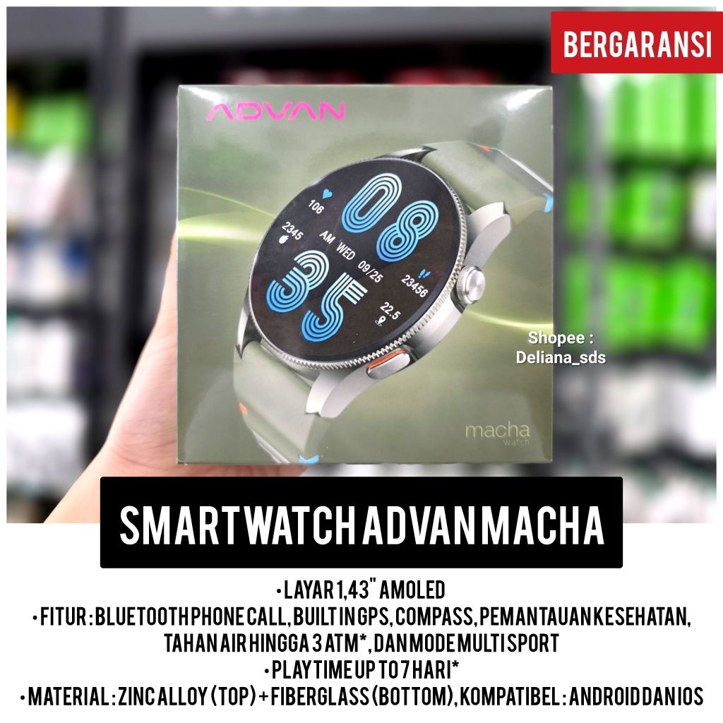Smart Watch Advan Macha Amoled Garansi Resmi 1 Tahun Smartwatch Advan Macha Jam Tangan Advan Macha S