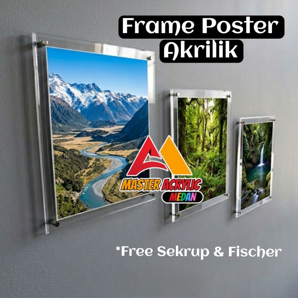 Frame Akrilik A3 / Frame Poster Akrilik / Papan Iklan Akrilik Menu