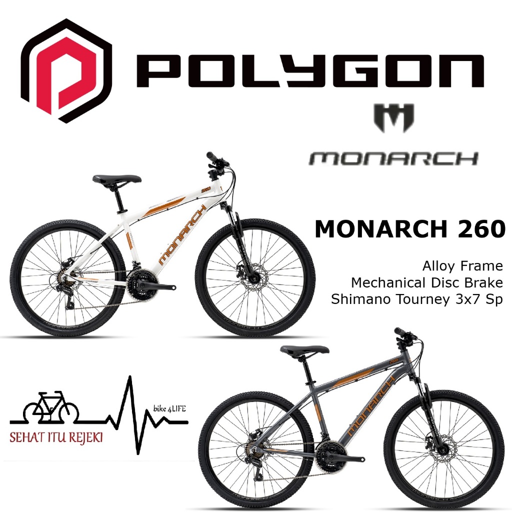 SEPEDA MTB (POLYGON) MONARCH 260 ALLOY FRAME 26 Inch 3x7 Sp