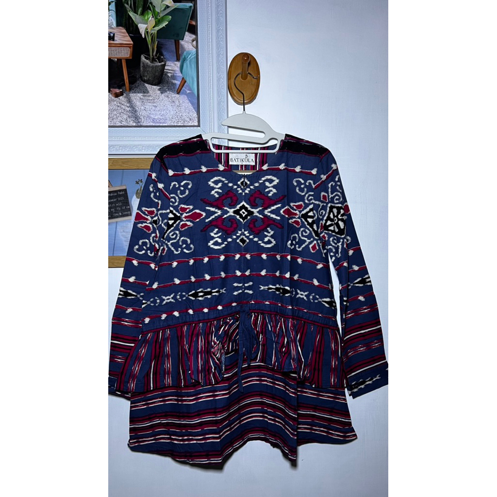 BATIKULA BATIK BLOUSE NAVY SIZE S