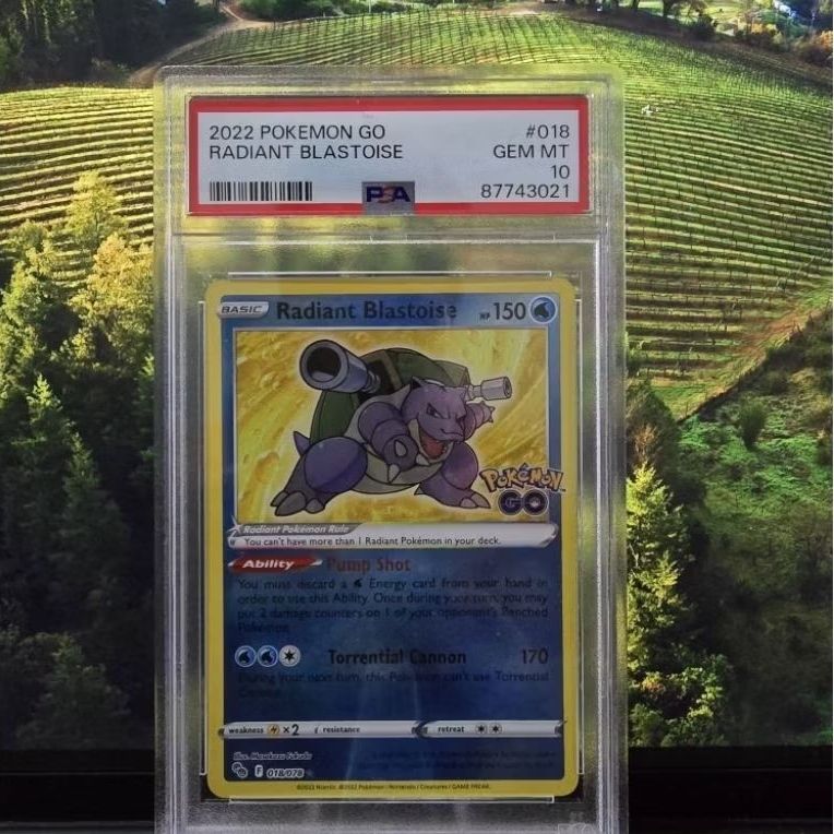 2022 TCG Pokemon GO Radiant Blastoise 018/078 PSA 10