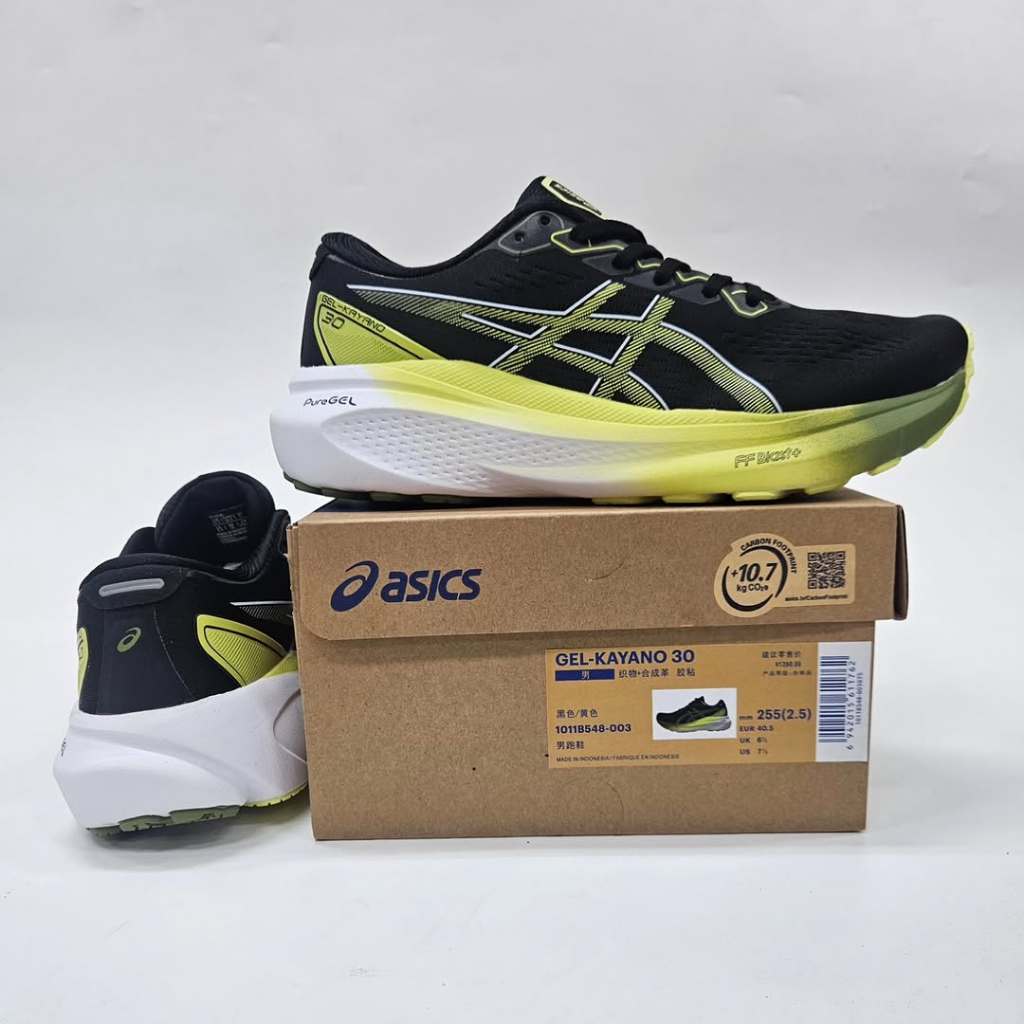 ASICS KAYANO 30 BLACK GREEN SEPATU OLAHRAGA LARI VOLI
