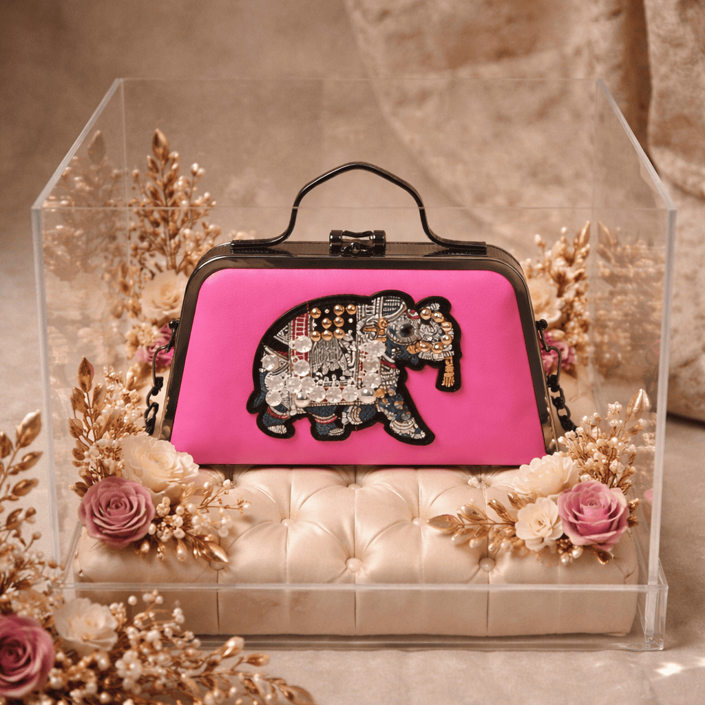 Tas Hantaran Pernikahan Mewah Seserahan Premium Wanita Ungu Fanta + Merah Maroon 2in1 (BELI 1 DAPAT 