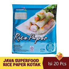 [METTA] pekanbaru/20 Lembar Rice Paper Kotak Java Super Food Kulit Lumpia