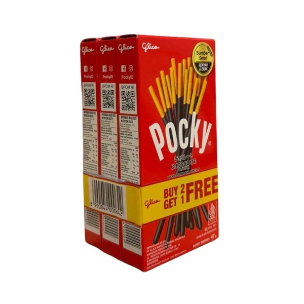 Glico Pocky Red Buy 2 Get 1 | Pocky Coklat Jepang | Snack Pocky Murah