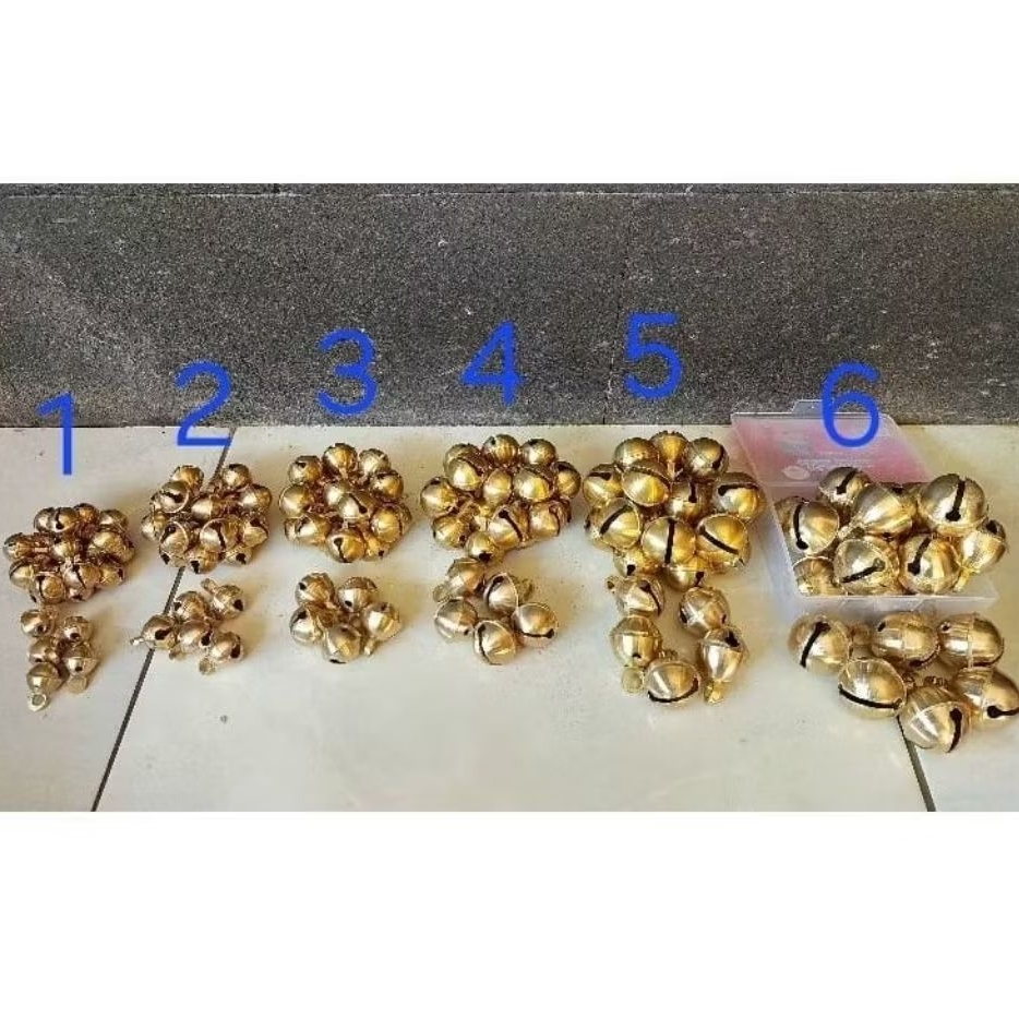 kerincingan bahan Kuningan/untuk hewan,menari,barong,dll.per pcs